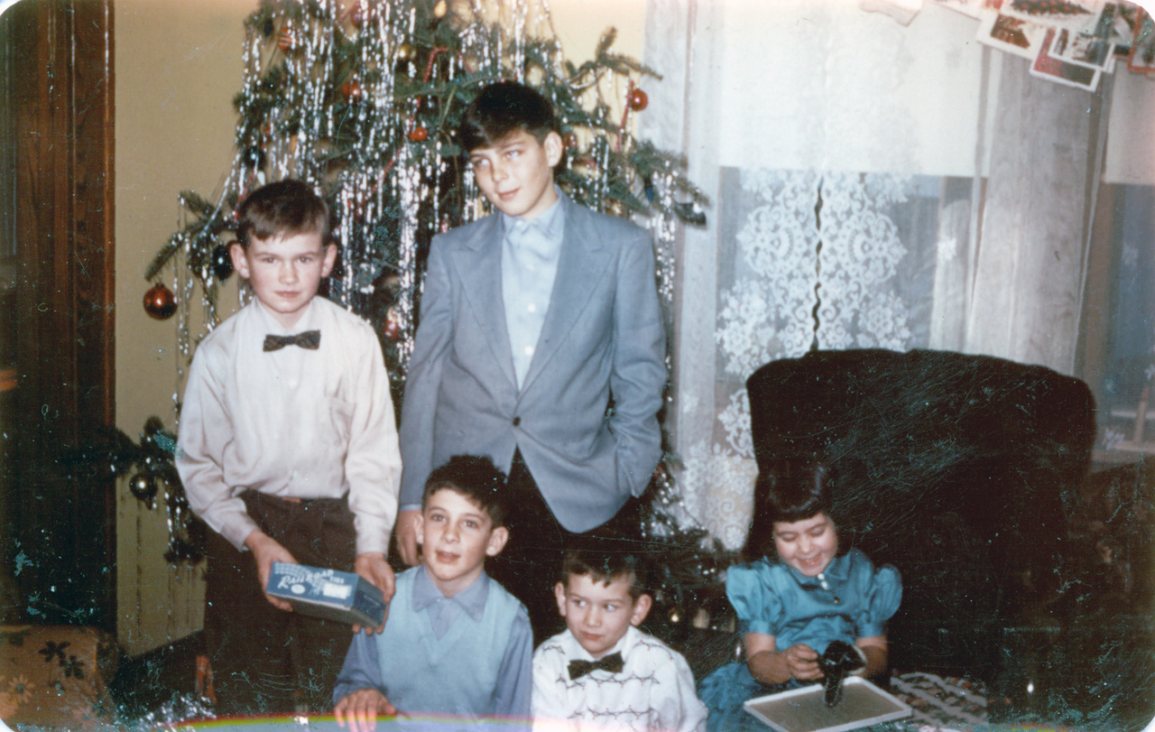 60-00-00, 01, Frank, Johnny, Gerry, Peter, Janice Christmas