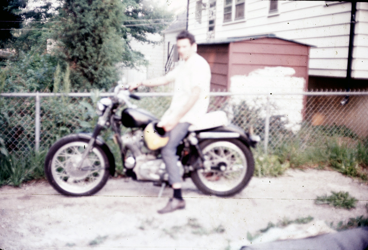 70-07-01, 01, Gerry and his HD Sporster, Saddle Brook, NJ