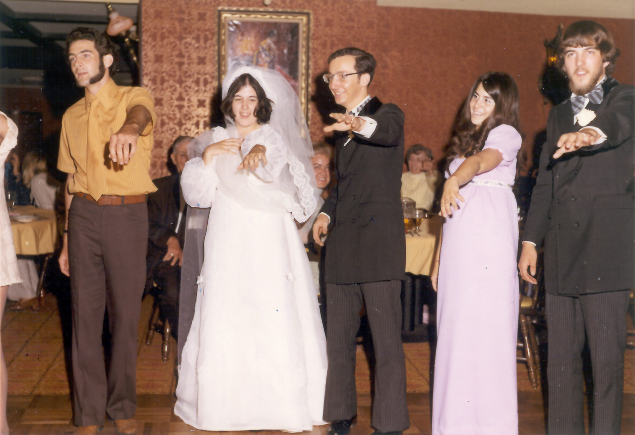 71-06-12, 036, Gerry, Janice, Bob, and Unknowns, Janice's Wedding