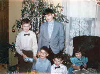 60-00-00, 01, Frank, Johnny, Gerry, Peter, Janice Christmas